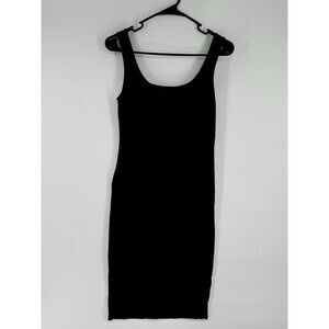 Peruvian Connection Size XS Black Pima Cotton Sleeveless Midi Dress‎ Bodycon